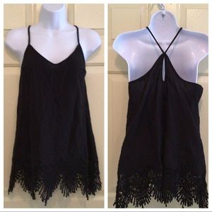 NWOT acemi Lace trim Tank M